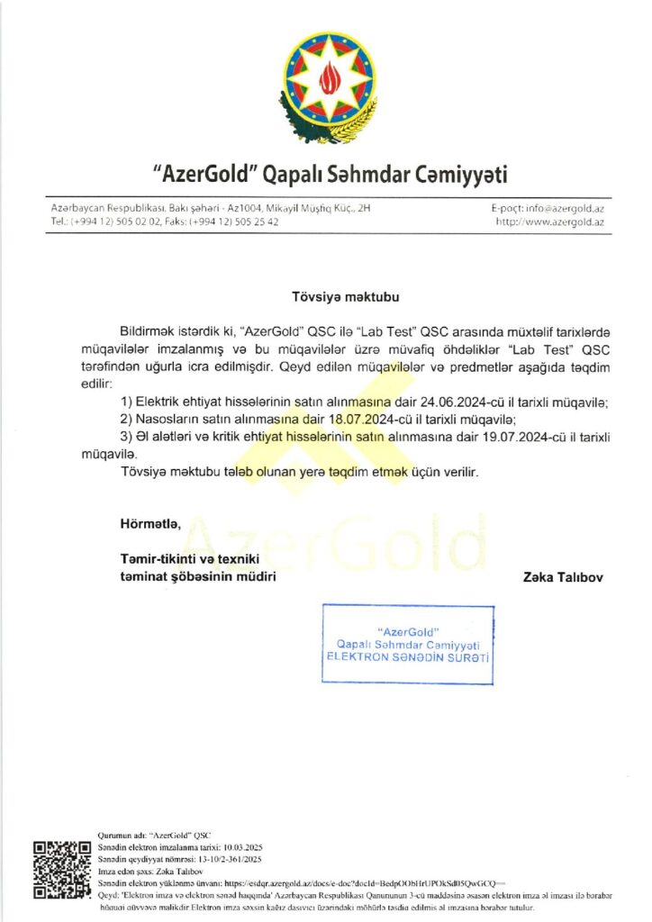 Azergold QSC
